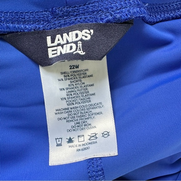 Lands End Swim Skirt Bottoms Bundle Women Plus 22W Built in Shorts Blue Colorful - Picture 3 of 15